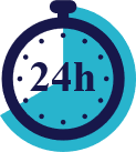 Icone symbolisant des délais de 48 heures